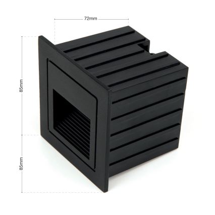 LED Sisäänrakennettu valo LORO LED/2W/230V IP65 musta