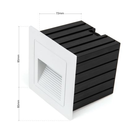 LED Sisäänrakennettu valo LORO LED/2W/230V IP65 valkoinen
