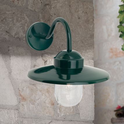 Ulkoseinävalaisin EDWARD 1xE27/60W/230V IP44 vihreä