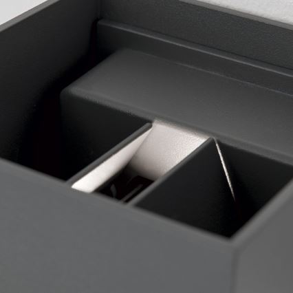 LED Ulkoseinävalaisin liike- ja hämärätunnistimella CUBE-S LED/13W/230V IP54 antrasiitti