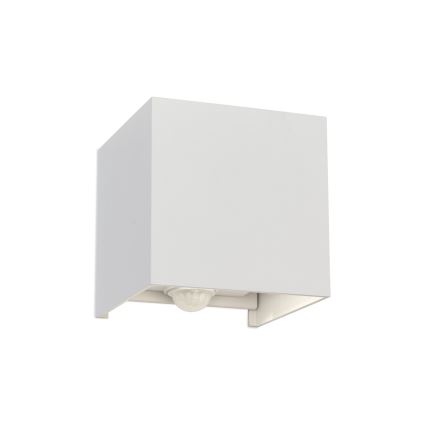 LED Ulkoseinävalaisin liike- ja hämärätunnistimella CUBE-S LED/13W/230V IP54 valkoinen