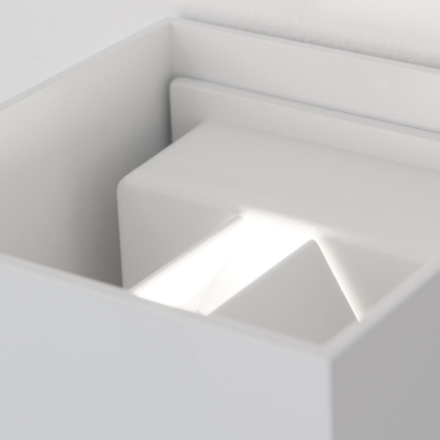 LED Ulkoseinävalaisin liike- ja hämärätunnistimella CUBE-S LED/13W/230V IP54 valkoinen