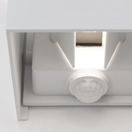 LED Ulkoseinävalaisin liike- ja hämärätunnistimella CUBE-S LED/13W/230V IP54 valkoinen