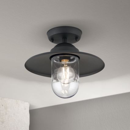 Kiinnitettävä kattokruunu ulkokäyttöön EDWARD 1xE27/60W/230V IP44 musta