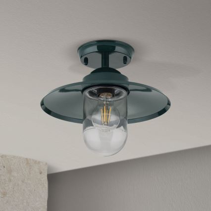Kiinnitettävä kattokruunu ulkokäyttöön EDWARD 1xE27/60W/230V IP44 vihreä