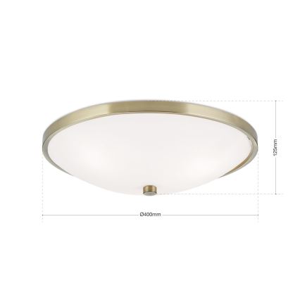 Kattovalo AIDA 3xE27/60W/230V halkaisija 40 cm messinki