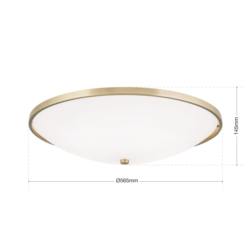 Kattovalo AIDA 5xE27/60W/230V halkaisija 56,5 cm messinki