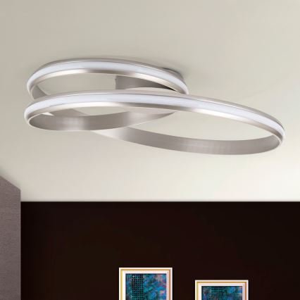 Himmennettävä LED-kattovalaisin CIRCUS LED/30W/230V hopea