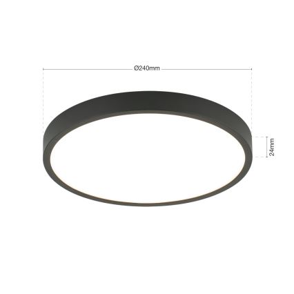 LED-kattovalaisin BULLY LED/24W/230V halkaisija 24 cm musta