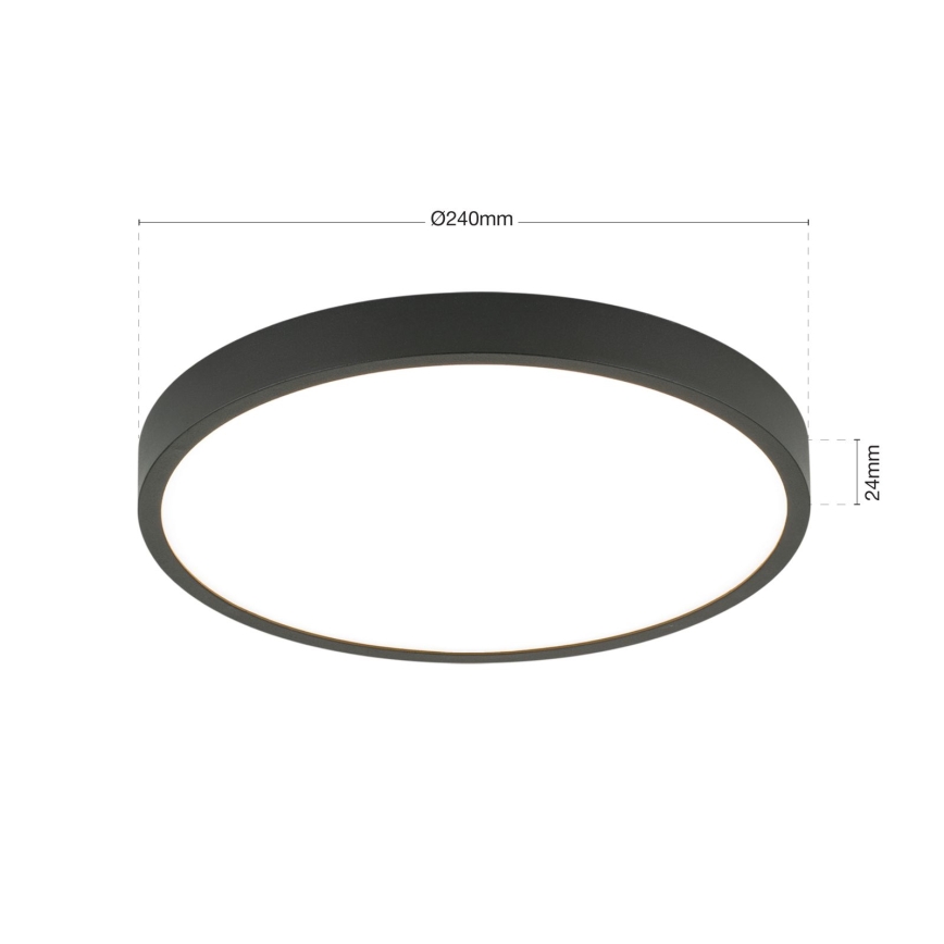 LED-kattovalaisin BULLY LED/24W/230V halkaisija 24 cm musta