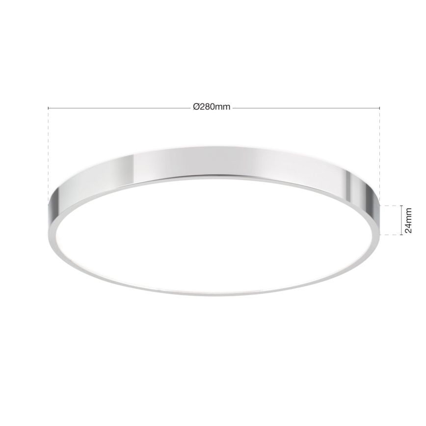 LED-kattovalaisin BULLY LED/28W/230V halkaisija 28 cm kiiltävä kromi