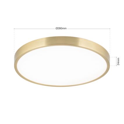 LED-kattovalaisin BULLY LED/28W/230V halkaisija 28 cm kulta
