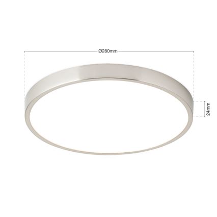 LED-kattovalaisin BULLY LED/28W/230V halkaisija 28 cm mattakromi