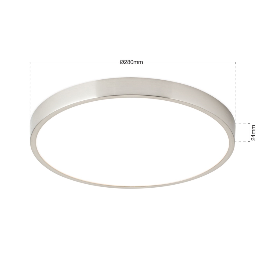 LED-kattovalaisin BULLY LED/28W/230V halkaisija 28 cm mattakromi