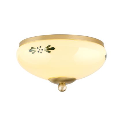 Kattovalo LANDHAUS 1xE27/60W/230V halkaisija 21 cm messinki/beige