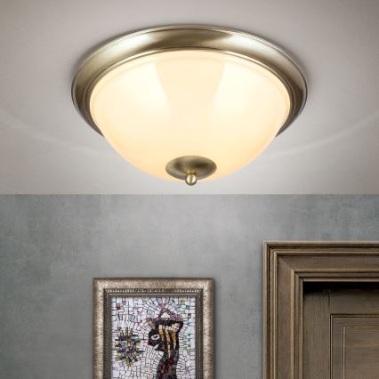 Kattovalo AUSTRIAN OLD LAMP 3xE27/60W/230V halkaisija 50 cm pronssi/beige