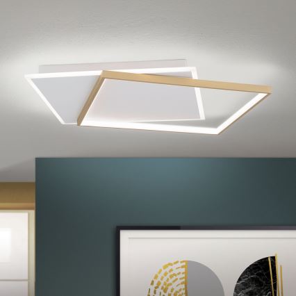 Himmennettävä LED-kattovalaisin EMANUEL LED/50W/230V valkoinen/kulta