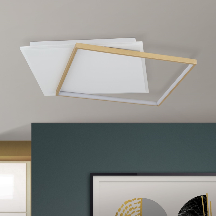 Himmennettävä LED-kattovalaisin EMANUEL LED/50W/230V valkoinen/kulta
