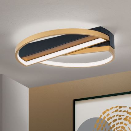Himmennettävä LED-kattovalaisin OLGA LED/28W/230V kulta/musta