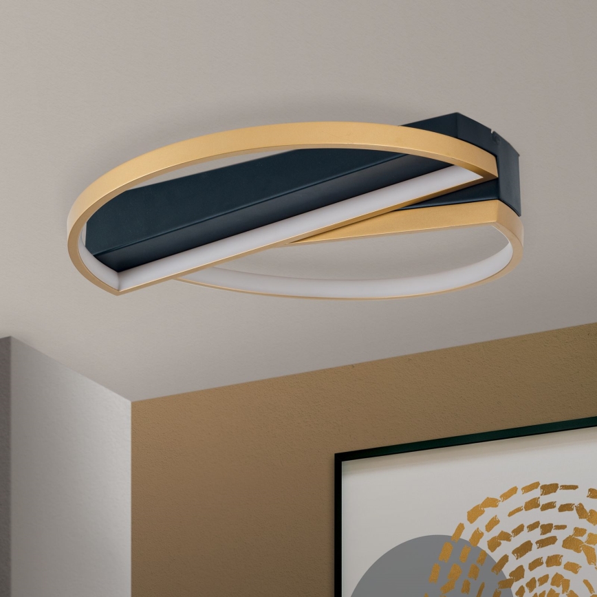 Himmennettävä LED-kattovalaisin OLGA LED/28W/230V kulta/musta