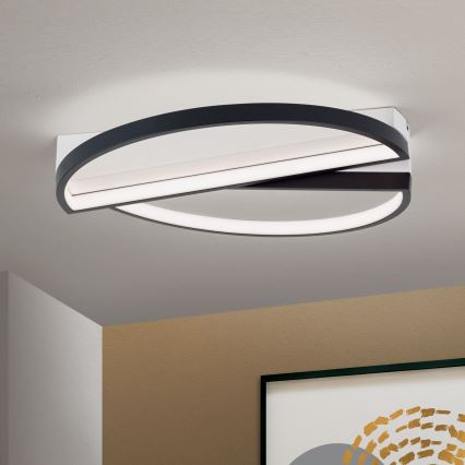 Himmennettävä LED-kattovalaisin OLGA LED/28W/230V musta/valkoinen