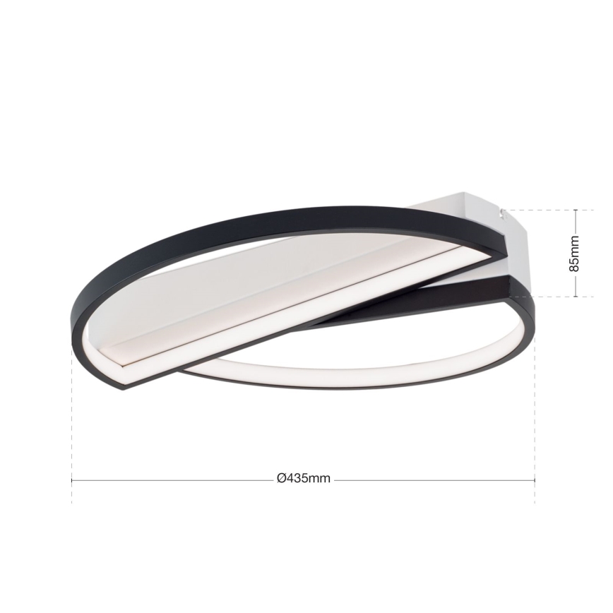 Himmennettävä LED-kattovalaisin OLGA LED/28W/230V musta/valkoinen