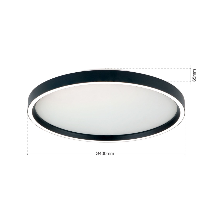 LED himmennettävä kattovalaisin MASCA LED/36W/230V 2700/3350/4000K Ø 40 cm musta