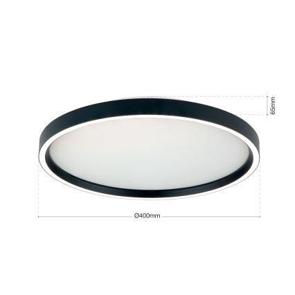 Himmennettävä LED-kattovalaisin MASCA LED/36W/230V 2700/3350/4000K halkaisija 40 cm musta