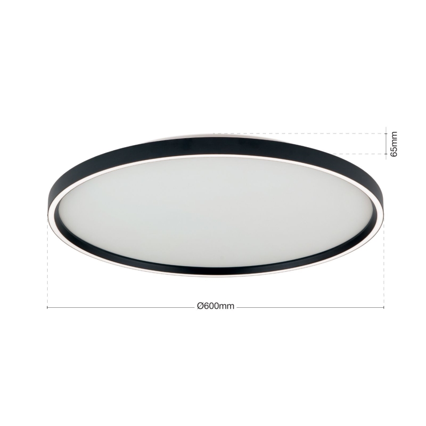 Himmennettävä LED-kattovalaisin MASCA LED/47W/230V 2700/3350/4000K halkaisija 60 cm musta