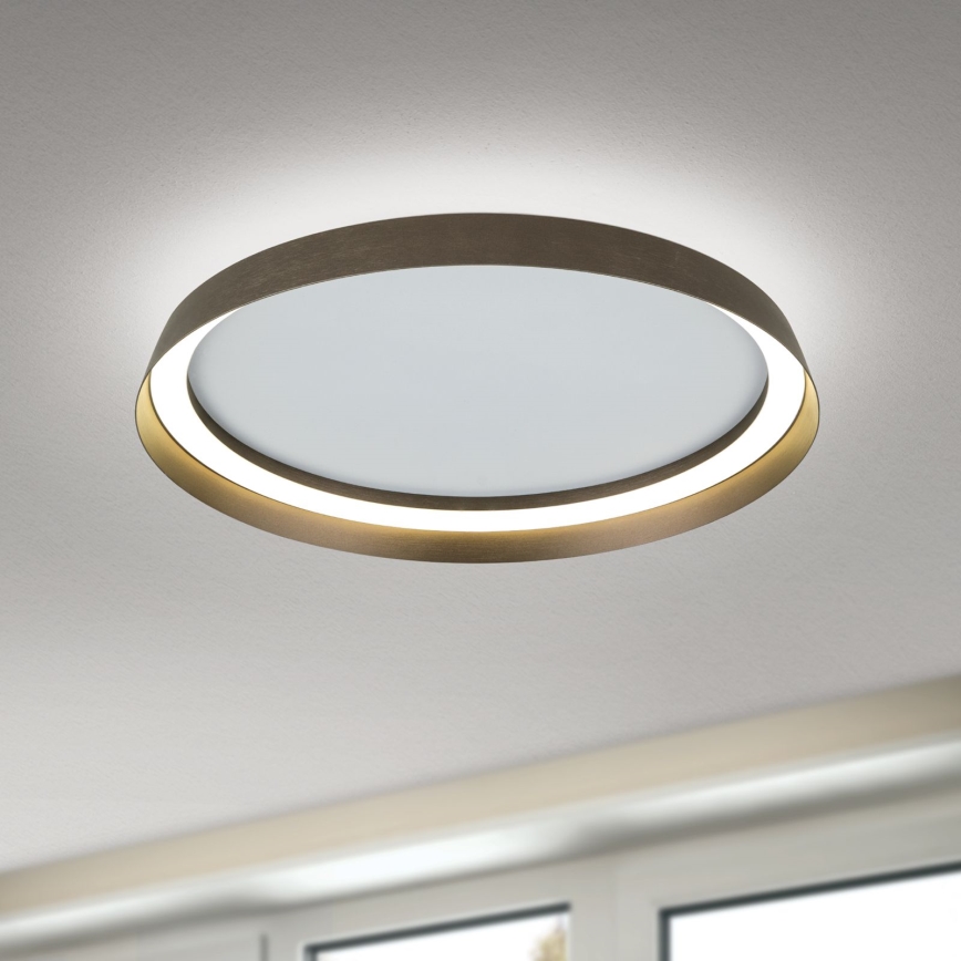 Himmennettävä LED-kattovalaisin MANTA LED/38W/230V 2700/3000/4000K halkaisija 45 cm ruskea