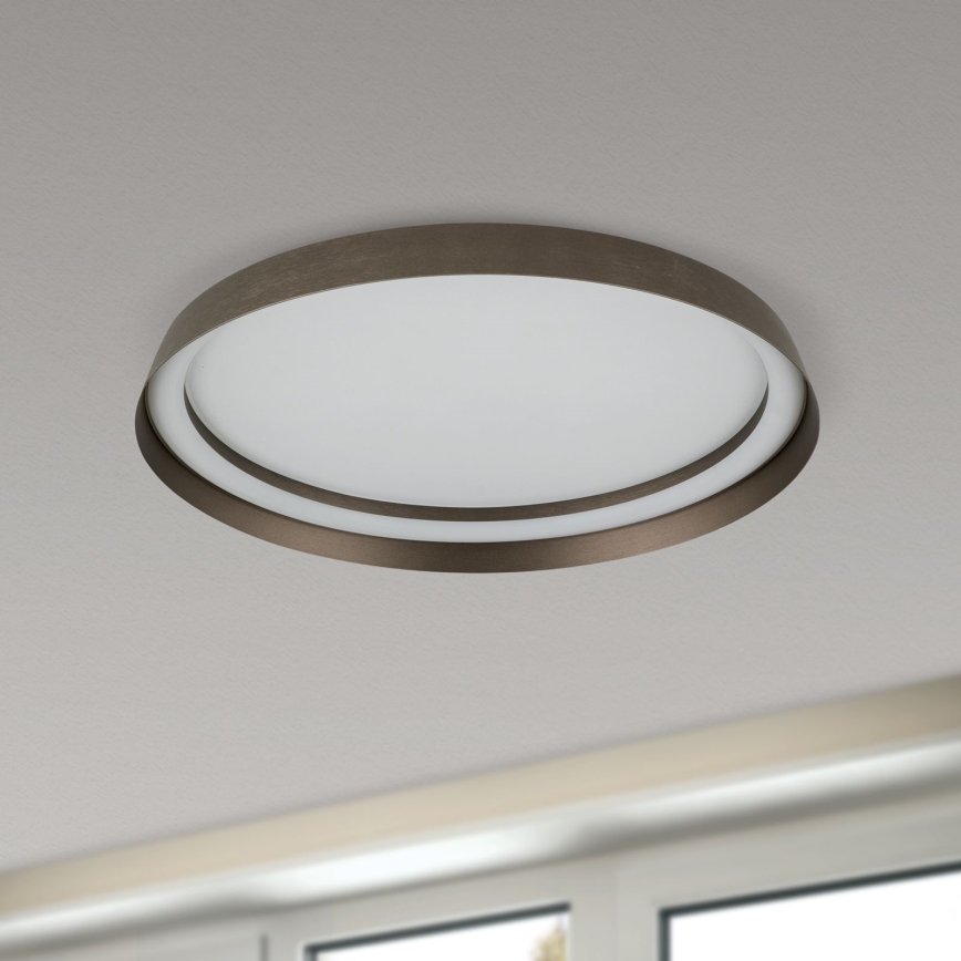 Himmennettävä LED-kattovalaisin MANTA LED/38W/230V 2700/3000/4000K halkaisija 45 cm ruskea