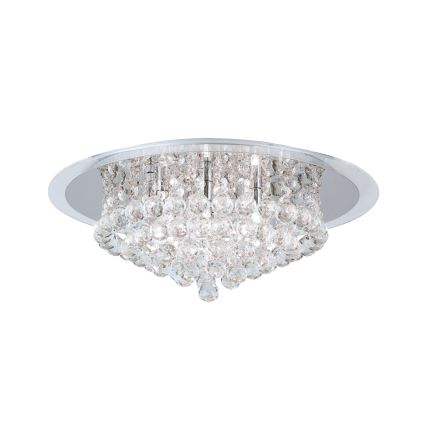 Kristallikattovalaisin GLORIA 6xG9/40W/230V halkaisija 50 cm läpinäkyvä/kiiltävä kromi