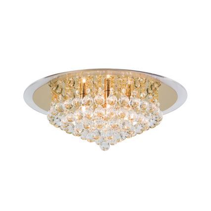Kristallikattovalaisin GLORIA 6xG9/40W/230V halkaisija 50 cm kulta