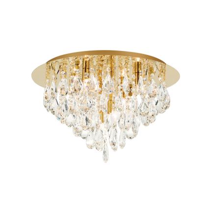 Kristallikattovalaisin CELESTE 6xG9/40W/230V halkaisija 45 cm kulta