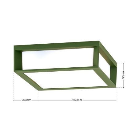Ulkovalaisin HENRY 2xE27/15W/230V IP44, vihreä