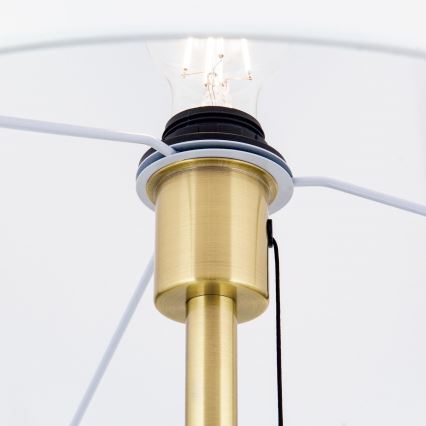 Lattialamppu LUDWIG 1xE27/40W/230V valkoinen/kulta