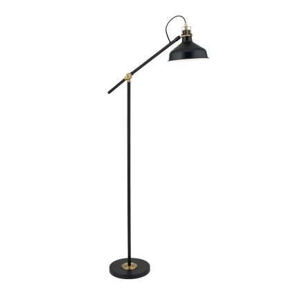 Lattialamppu SCHILLER 1xE27/40W/230V musta/pronssi