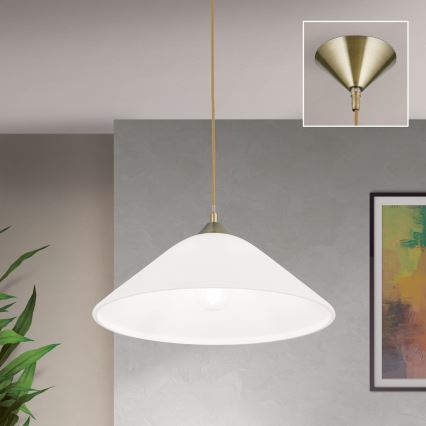 Kattokruunu johdossa GRADO 1xE27/60W/230V halkaisija 40 cm messinki