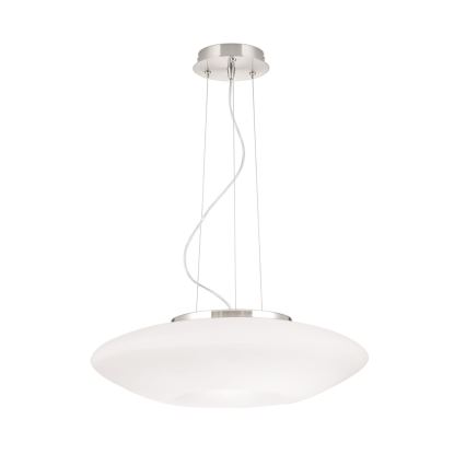 Kattokruunu johdossa BLANC 2xE27/60W/230V halkaisija 49 cm mattakromi