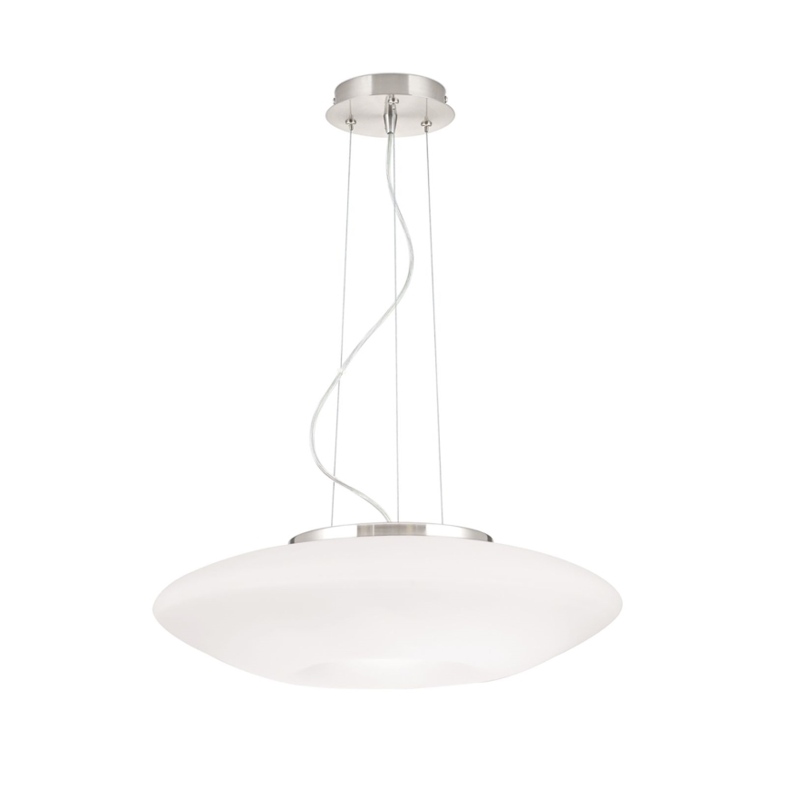 Kattokruunu johdossa BLANC 2xE27/60W/230V halkaisija 49 cm mattakromi