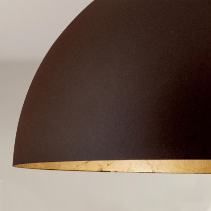 Kattokruunu johdossa ELIANO 1xE27/60W/230V halkaisija 50 cm ruskea/kulta