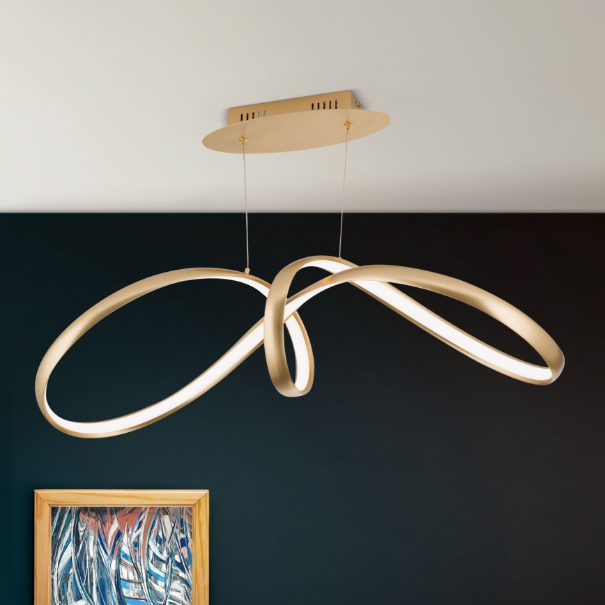 Himmennettävä LED-kattokruunu johdossa CIRCUS LED/36W/230V kulta