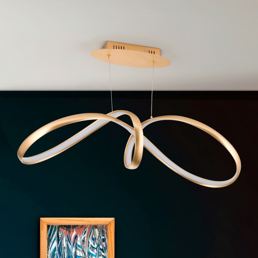Himmennettävä LED-kattokruunu johdossa CIRCUS LED/36W/230V kulta