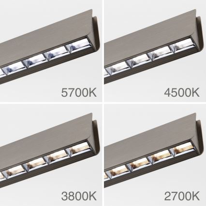 Himmennettävä LED-kattokruunu johdossa TARA LED/44W/230V 2700/3800/4500/5700K mattakromi