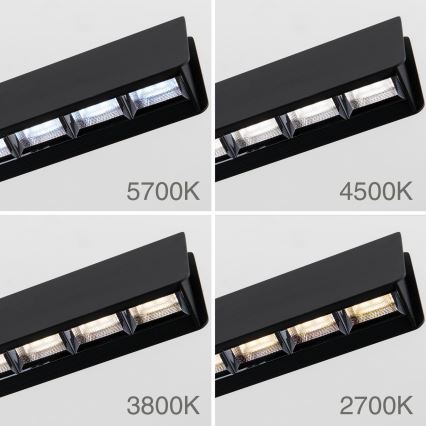 Himmennettävä LED-kattokruunu johdossa TARA LED/44W/230V 2700/3800/4500/5700K musta