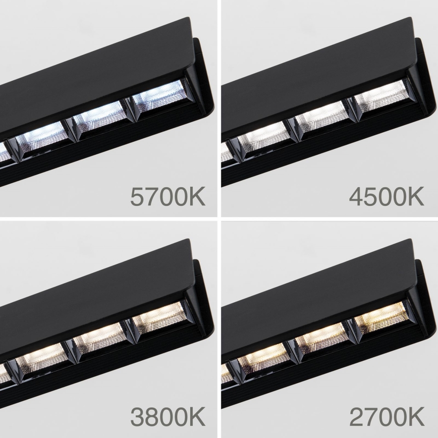 Himmennettävä LED-kattokruunu johdossa TARA LED/44W/230V 2700/3800/4500/5700K musta