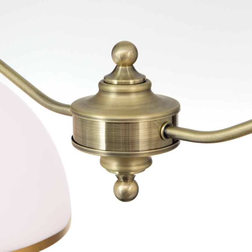 Kattokruunu ketjussa OLD LAMP 2xE27/40W/230V valkoinen/pronssi