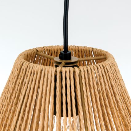 Kattokruunu johdossa JUNGLE 1xE27/40W/230V halkaisija 31 cm hemp