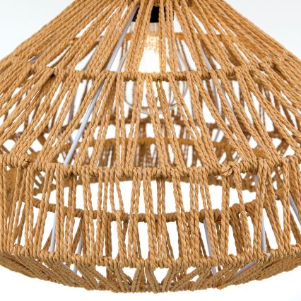 Kattokruunu johdossa BASKET 1xE27/40W/230V halkaisija 40 cm hemp