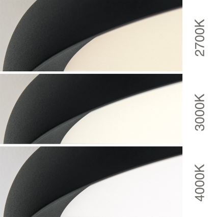 LED-kattovalaisin KANT LED/30W/230V 2700/3200/4000K halkaisija 40 cm musta